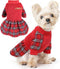 Dog Dresses for Small Dogs - Holiday Sweater Outfit for Teacup Chihuahua, XXS, Red