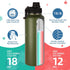Volhoply 4 Pack Insulated Water Bottles, 40 oz Stainless Steel Sports Bottle with Paracord Handle