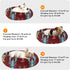 Maroon Animal Print Dog Bed for Small Pets - Anxiety Relief Pillow Bed - Size M