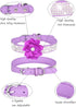 Rhinestone Dog Collar for Small Medium Dogs, Purple XS Collar for Girl Female Dogs Flower Puppy Necklace (Purple, XS)