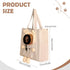 Pet Canvas Shoulder Carrying Bag, Cute Khaki Bear Shaped Cat Carrier, M Size Portable Kitten & Puppy Tote, Comfort Carriers for Small Dogs, Cats, and Pets, Handbag for Outdoor, Shopping, and Camping