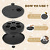3 in 1 Rotatable Round Dog Nail Scratch Board with Treats Compartment, Stress-Free Scratch Pad for Dogs (Green)