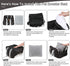 Leath-Aire Dog Car Seat for Small Dogs, Waterproof Booster Seat with Storage Pockets and Clip-On Safety Leash, Portable