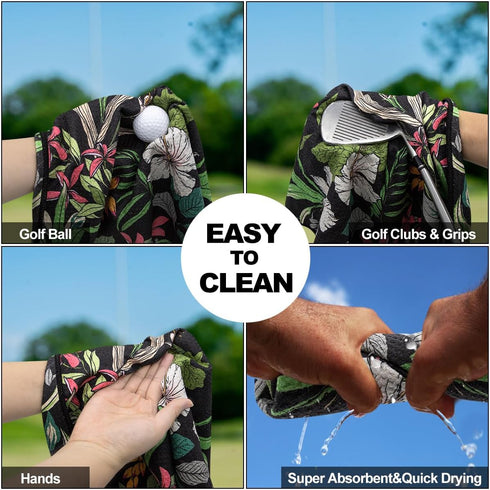 montela Golf Towel, Magnetic Golf Towel for Bags with Clip, Microfiber Fabric for Strong Hold