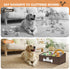 Dog Toy Basket, Collapsible Dog Toy Box with Handle for Pet Toy Storage, Perfect for Storing Accessories (Brown)