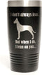 Polar Camel 20oz Insulated Travel Mug - Black Engraved Stainless Steel with Clear Lid, Great Dane