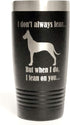 Polar Camel 20oz Insulated Travel Mug - Black Engraved Stainless Steel with Clear Lid, Great Dane