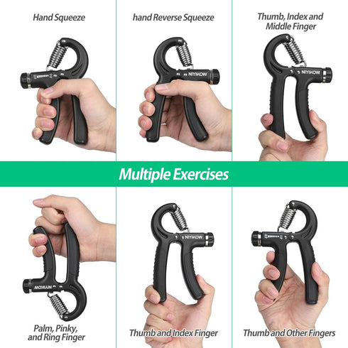 NIYIKOW Grip Strength Trainer, Adjustable Resistance 22-132Lbs, Forearm Strengthener for Musicians Athletes