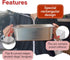 1.2 Gallon Large Dog Water Bowl, Human Grade Stainless Steel for Large & Extra Large Dogs, Silver