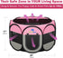 1) Playpen for Small Dogs Cats Crate: Puppy Play Pen Indoor Outdoor Foldable Potable Exercise Cage Pop up Kennel