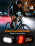 5+6 IP65 Set ISEYOU Bike Lights, Ultra-Slim USB-C Rechargeable Bike Lights Front and Back, Lighting Modes & Waterproof