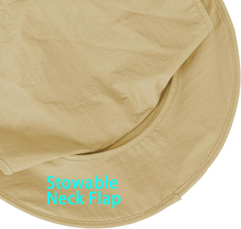 Sun Hats for Men Women Fishing Hat UPF 50+ Breathable Wide Brim Bucket Hat with Neck Flap