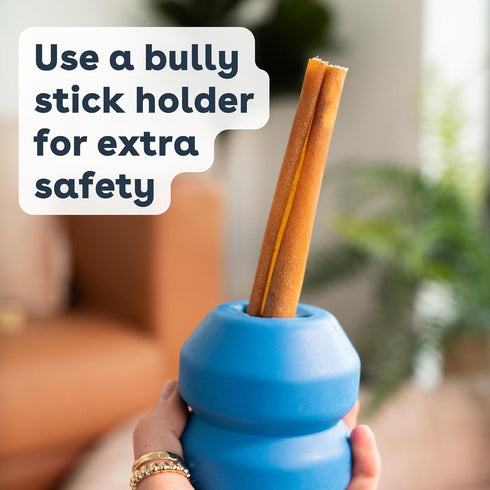 Pupford Thick Bully Sticks for Dogs & Puppies - Smoked, Natural, 6", 4 Count, Long-Lasting Chews