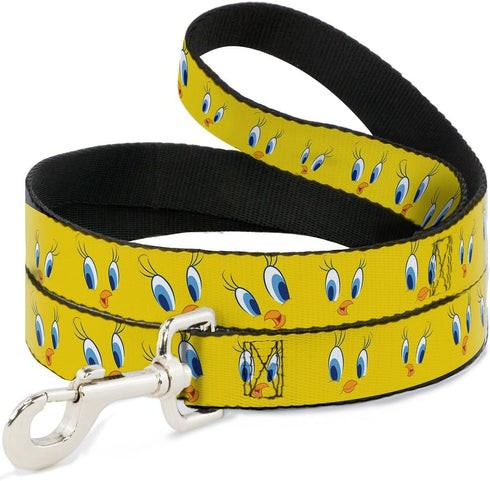 Buckle-Down Pet Leash - Tweety Bird Expressions2 - 4 Feet Long - 1" Wide
