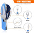 HIKENTURE 2 Pack Camping Utensils, 4-in-1 Stainless Steel Spoon, Fork, Knife, Bottle Opener Combo (Blue)