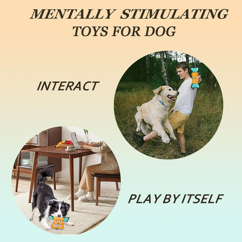 Dog Squeaky Toy - Indestructible Plush and Nylon Fabric Interactive Puzzle Toy for Dogs