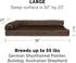 Furhaven Orthopedic Dog Bed for Large/Medium Dogs, L Shaped Chaise with Removable Bolsters - Sable Brown, Large