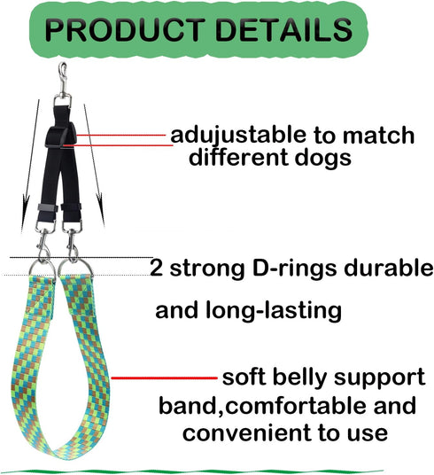 Pet Dog Grooming Arm Accessories - Pet Dog Grooming Belly Straps with Connector Pet Dog Grooming Loops Dog Loop Nylon Restraint Noose Adjustable Fixed Dog Safety Belly Rope (Color-1 (Short))