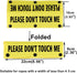 Funny Dog Leash Sleeve Please Don't Touch Me Dog Leash Wrap Sleeve Alert Tag Pet Birthday Gift (Please Don't Touch-YE Sleeve)