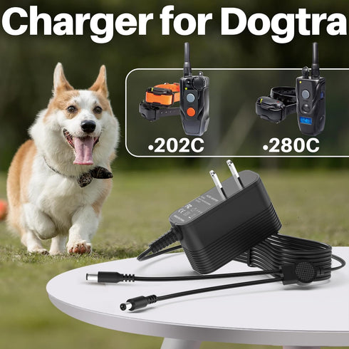 5 V Charger for Dogtra - Replacement Power Cord for Dogtra YS600, YS300, iQ Series Dog Collar Trainer