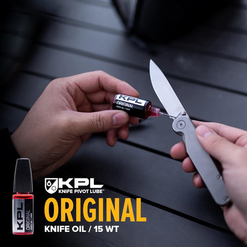 KNIFE PIVOT LUBE Original Knife Oil, Synthetic Pocket Knife Lubricant, Premium Knife Oiler Bottle (10ml)