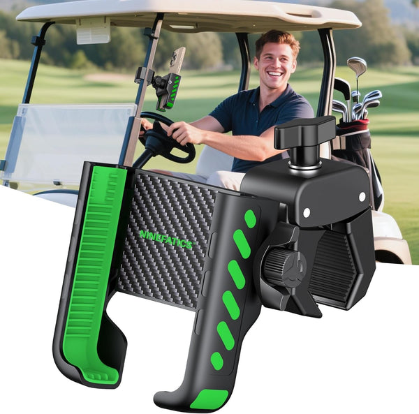 NINEFATICS Golf Cart Phone Holder Mount, Golf Cart Accessories Essential Gift for Golfers