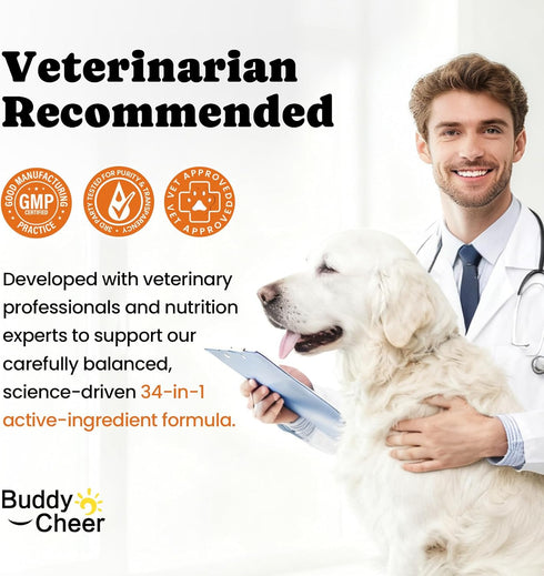 34-in-1 Immune (90-Day Dog Vitamins & Supplements Pet Multivitamin Softchews, Daily Dog Supplements for Hip & Joints