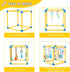 8 Puppy Play Gym with Hanging Toys, Small Dogs Indoor Jungle Playground, PVC Frame with Suction Cups Interactive