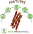 Nature Gnaws Beef Gullet Springs for Dogs, 7-8" (12 Count) - Natural Beef Jerky Stick Chew Treats
