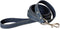 Affordable European Luxury Medium Soft Navy Leather Dog Lead, Made in USA