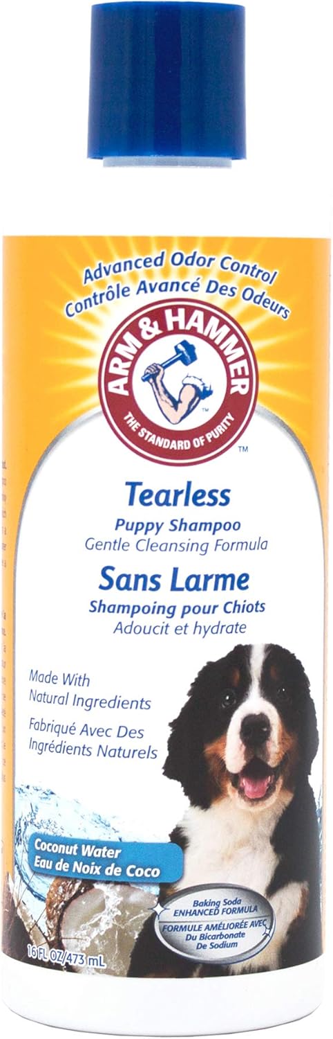 Arm & Hammer Tearless Puppy Shampoo, Gently Cleans & Deodorizes with Fresh Coconut Water Scent, 16 oz