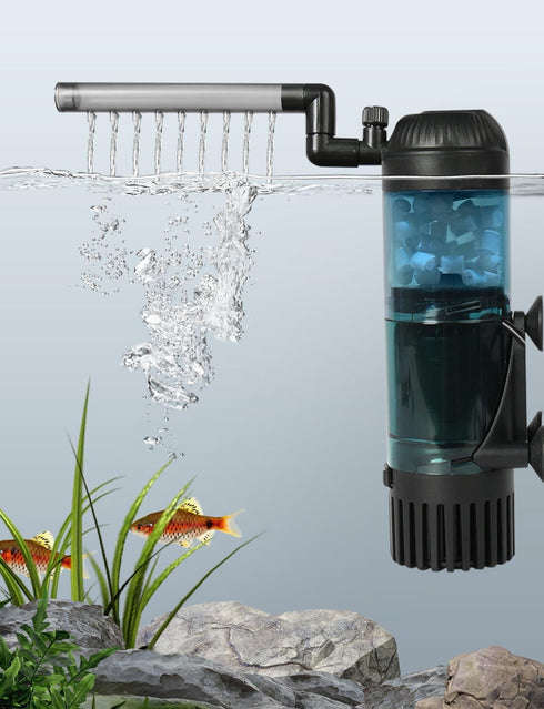 UPETTOOLS Aquarium Filter Fish Tank Filter with Fluid Bed Sponge Filter Multiple
