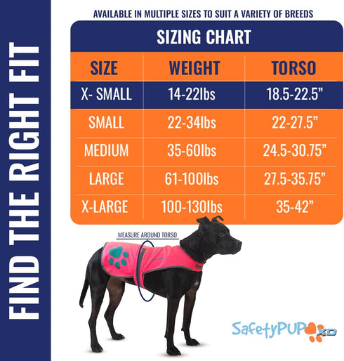 Dog Reflective Vest, Hi-Vis Fluorescent Visibility for Pet Safety On/Off Leash, Urban & Rural Areas (Pink, X-Small)