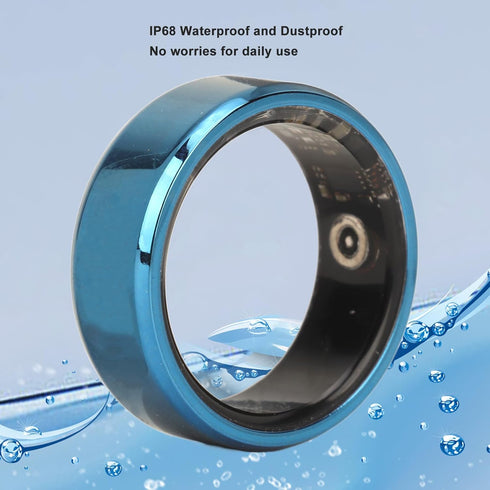 Yunseity Smart Ring Health, IP68 Waterproof Sleep Quality Monitoring Fitness Tracker, Universal Ring for iOS and Android