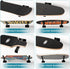 Skateboard Wall Mount, Longboard Shelves for Deck Display and Decor, Floating Storage Rack Mount on Wall - 4 Pack