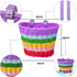 Kids Bike Basket for Girls, Handlebar Bicycle Basket with Unicorn Necklace and Bike Decoration Accessories Set