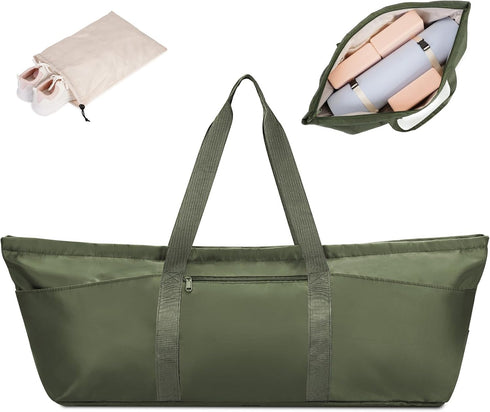 Large Yoga Mat Bag with Shoes Compartment and Wet Pocket Ladies Pilates