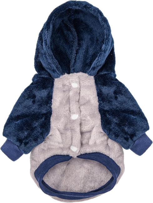 FabriCastle Dog Hoodie Sweater, Ultra Soft and Warm Dog Coat for Small or Medium Dogs, Pet Jacket for Boy or Girl (Grey