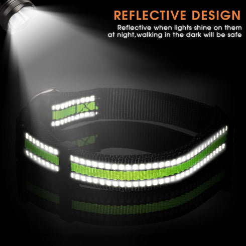 3 Pieces Adjustable Reflective Dog Collars, Quick Release Nylon Dog Collars for Dogs