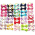 Chenkou Craft 40pcs/20pairs Dog Hair Bows with Rubber Band, Pet Grooming Products in Mixed Colors and Patterns
