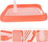 Mikikit Dog Potty Tray Toilet, Pet Toilet Training Potty Tray Portable Dog Litter Box Pad with Grid Puppy Trainer Pan