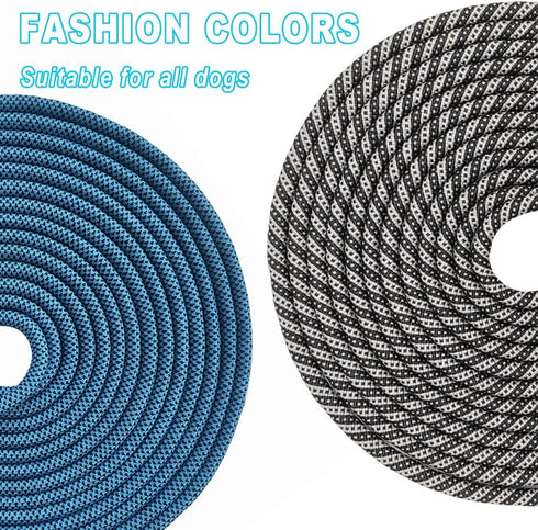 Check Cord Dog Tie Out Long Rope Leash for Training, 15FT 20FT 26FT 40FT 60FT 75FT for Large Medium Small Dogs
