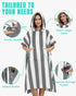 Men Women Hooded Towel Changing Wearable Cloth Swimsuit Bikini Coverup Dry Robe Bathing Swim Parka Jacket Suit Dress