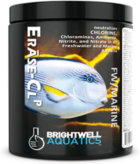Brightwell Aquatics Erase CL P - Neutralizes Chlorine, Chloramines, Ammonia, Nitrite & Nitrate in Aquariums, 250 ml