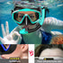 Snorkel Mask Adult, Dry Snorkel Set, Panoramic Wide View Swim Mask for Lap Swimming and Diving
