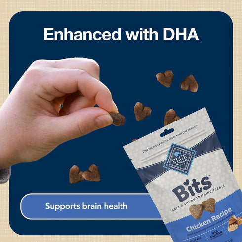 4-oz Pack, 4 Blue Buffalo Bits Soft Dog Treats for Training, Made with Natural Ingredients & Enhanced with DHA, Beef