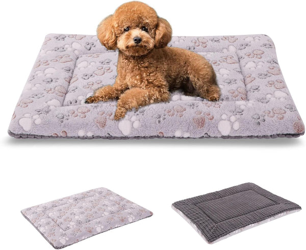 BVAGSS Dog Bed Mat, Reversible Memory Foam Dog Beds, Washable Pet Sleeping Mattress for Small Medium Dogs,