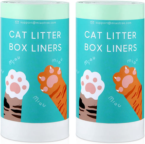 KropBom 20 Count 46" 19" Jumbo Cat litter Box Liners, x Extra Large Heavy Duty Litter Pan Liner Bags with Drawstring