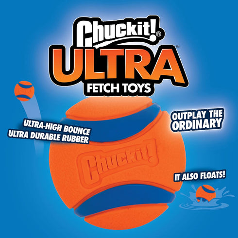 Chuckit Ultra Ball Dog Toy, XXL (4 Inch Diameter), Pack of 1, for breeds 100+ lbs