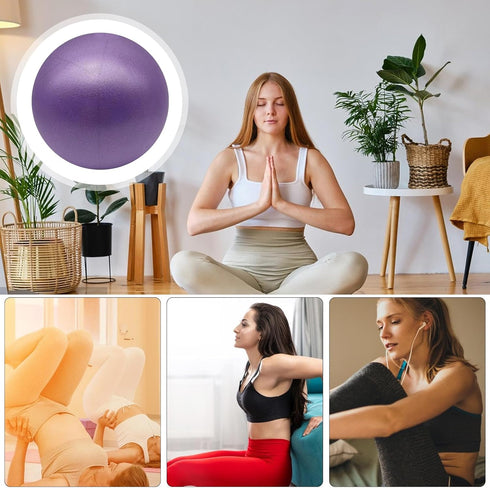 Genrico Small Yoga Ball Small Inflatable Ball, Fitness Exercise Equipment, Abdomen Thigh Buttock, Arm Relaxation Home |